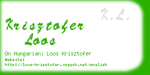 krisztofer loos business card